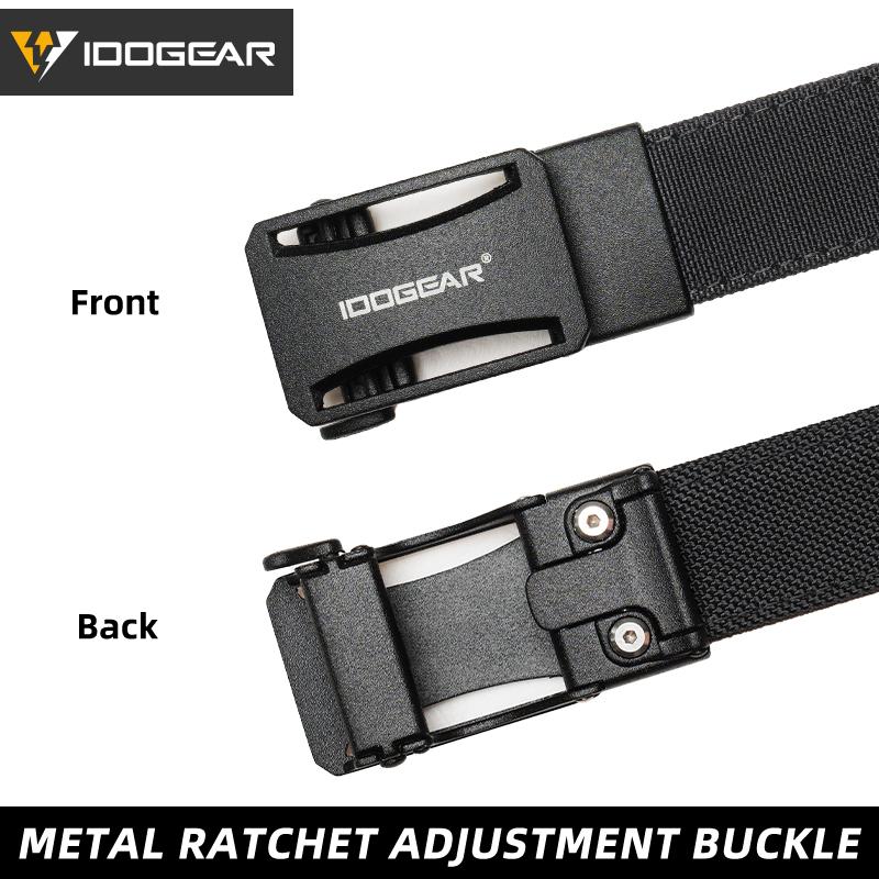 IDOGEAR Men's 1.25" Belt with Adjustable Metal Ratchet Buckle 1000D Nylon Duty CCW Belts 3443 SpringStatements