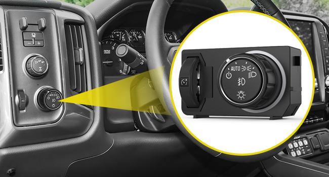 Nilight Headlight Dimmer Switch Compatible with 2014 2015 2016 2017 2018 2019 Chevy Silverado 1500 2500HD 3500HD Tahoe 2017-2019 GMC Sierra 1500 2500HD 3500HD with Blue LED Light