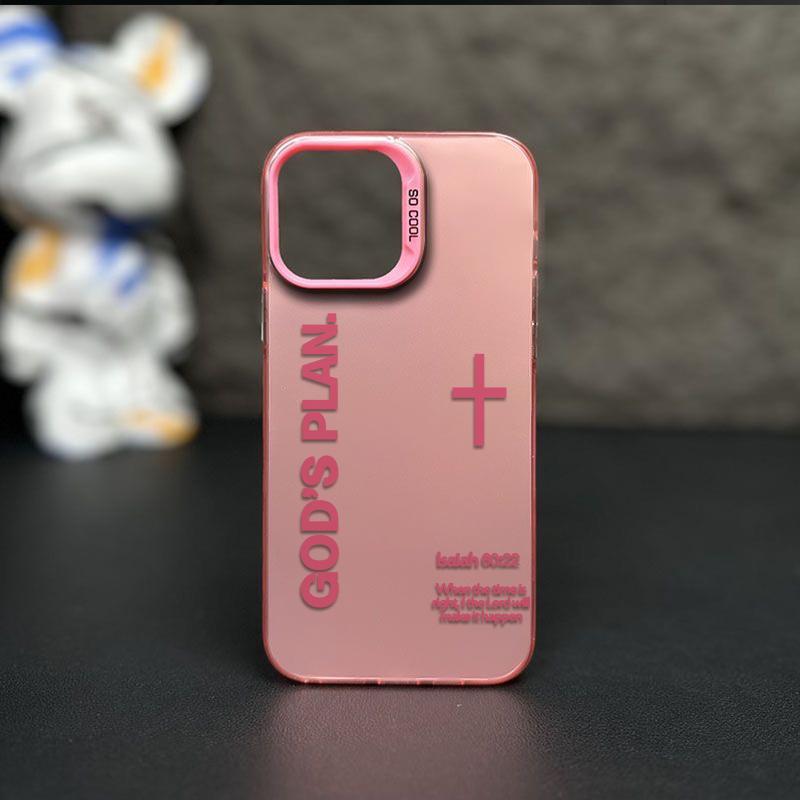God's Plan Phone Case Cross Pattern Religious Art Fashion TPU Laser Craft Anti-Drop Case for iPhone 17 16 15 14 13 12 11 Samsung Galaxy S25 S24 S23 S22