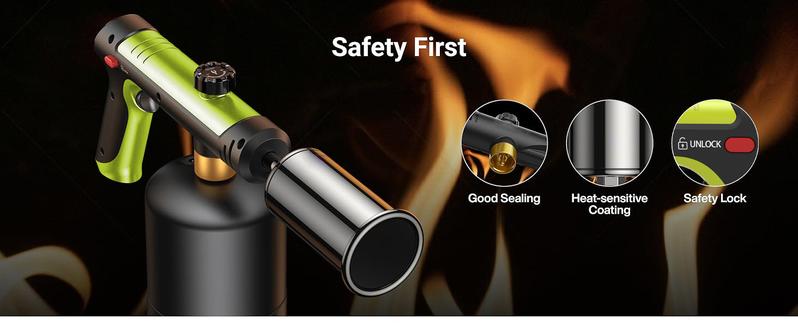 SEESE Powerful Propane Torch (Propane Tank Not Included),Culinary Propane Torch Lighter, Adjustable Blow Torch for Sous Vide Searing Steak, BBQ,Excellent Gift for New Year