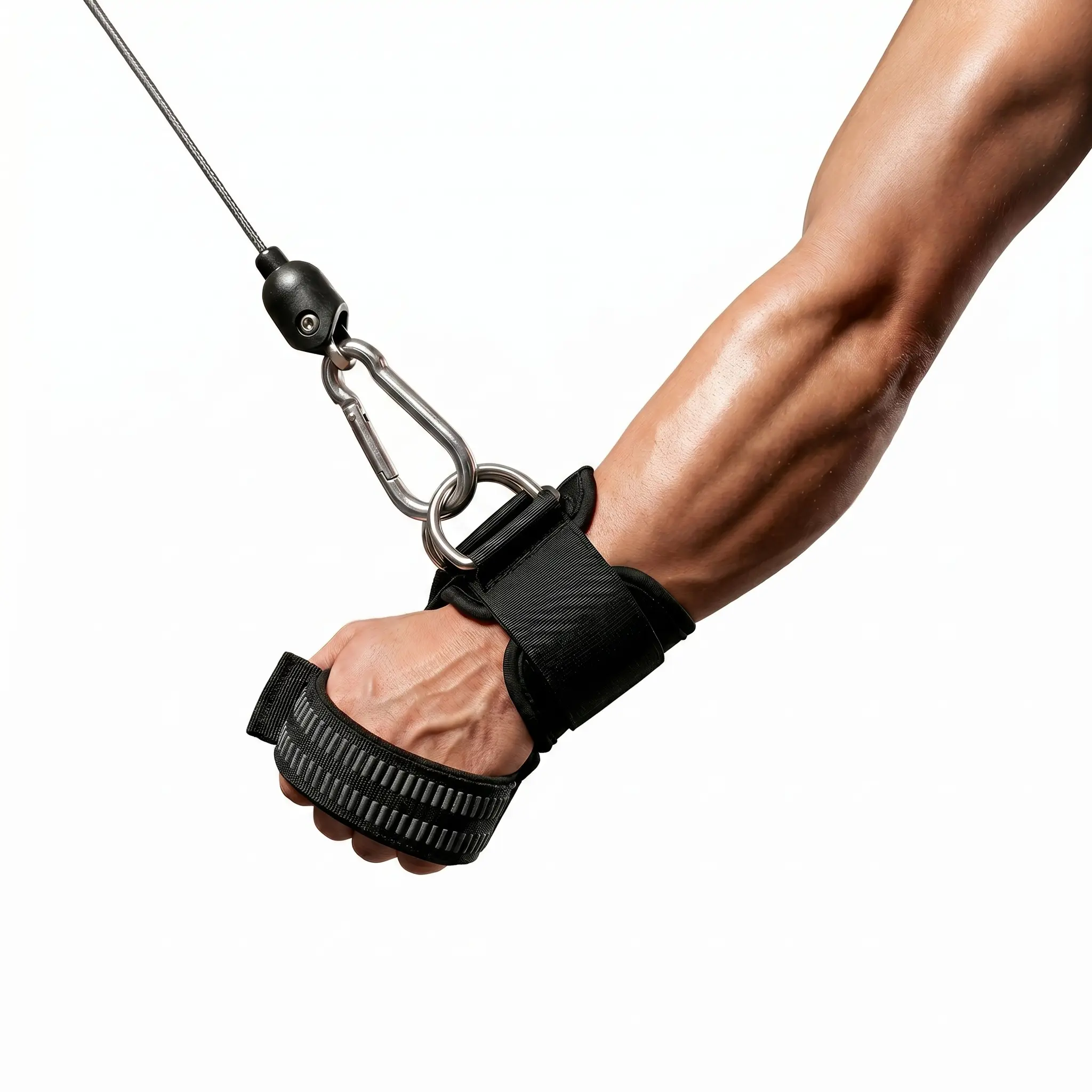 Woven Cotton Lifting Straps (1 Pair) for Weightlifting, Heavy Duty & Lightweight Grips with Extra Thick Padded Wrist Support - Figure-8, Classic Loop & D-Ring Cable Styles, Classic Loop 2-Pack anti-slip silicone