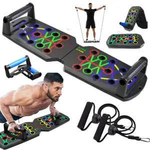 Push-Up Board Fitness, Portable Foldable 28-in-1 Push-Up Bar for Home Gym, Push-Up Handles for Floor, Professional Strength Training Equipment for Men and Women equipment multi-functional pushup Push Up Bars Multifunctional Workout Station