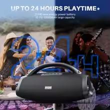 W-KING 330W Peak Bluetooth Speaker, 2 Mics 7.5" Subwoofer, IPX7 Waterproof EQ App Fast Charge 24H Play Guitar Charging Portable