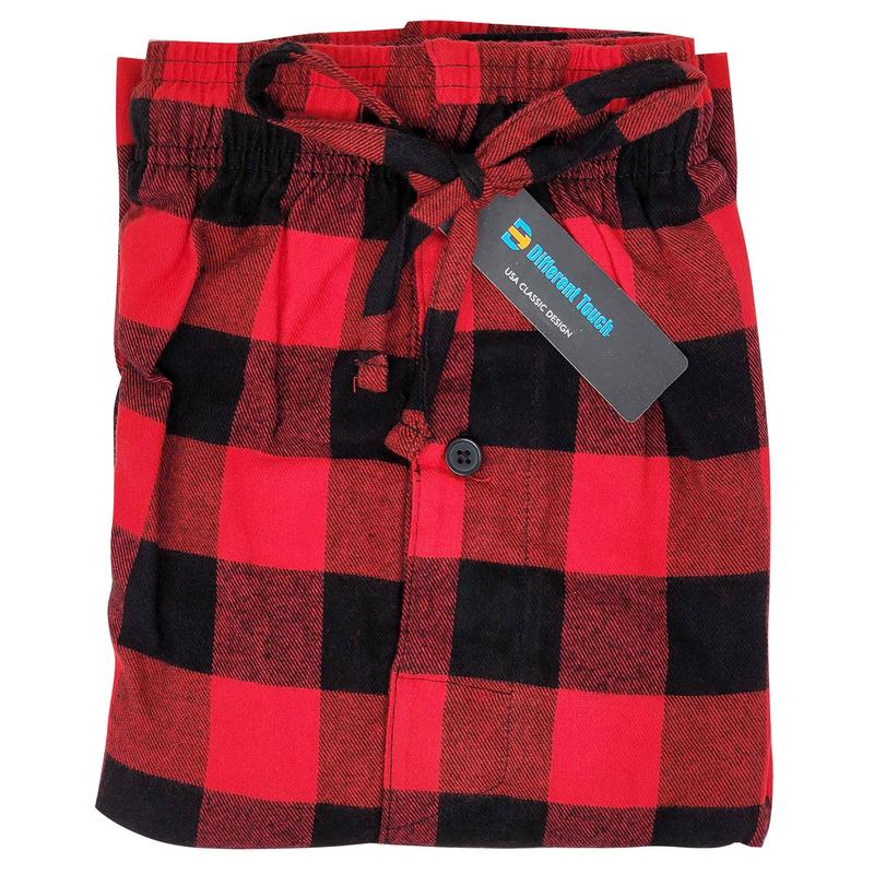 Cotton Lounge Pajama Pants for Men | Plaid S-6XL | Different Touch