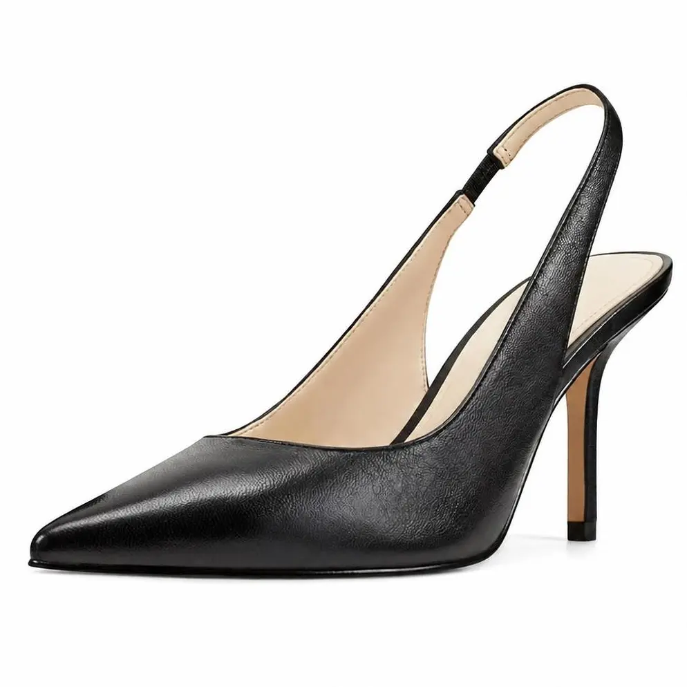 Coutgo Womens Slingback Pointed Toe Stiletto Pumps Slip-on High Heels Office Lady Sandals Party Prom Dress Shoes tiktokshopbacktoschool