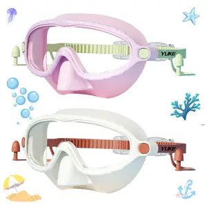 YUKE 1 Pack Children's Swimming Goggles 4-15 Years Anti-fog UV Wide Field of View Waterproof Leak Proof Boys and Girls Swimming Goggles