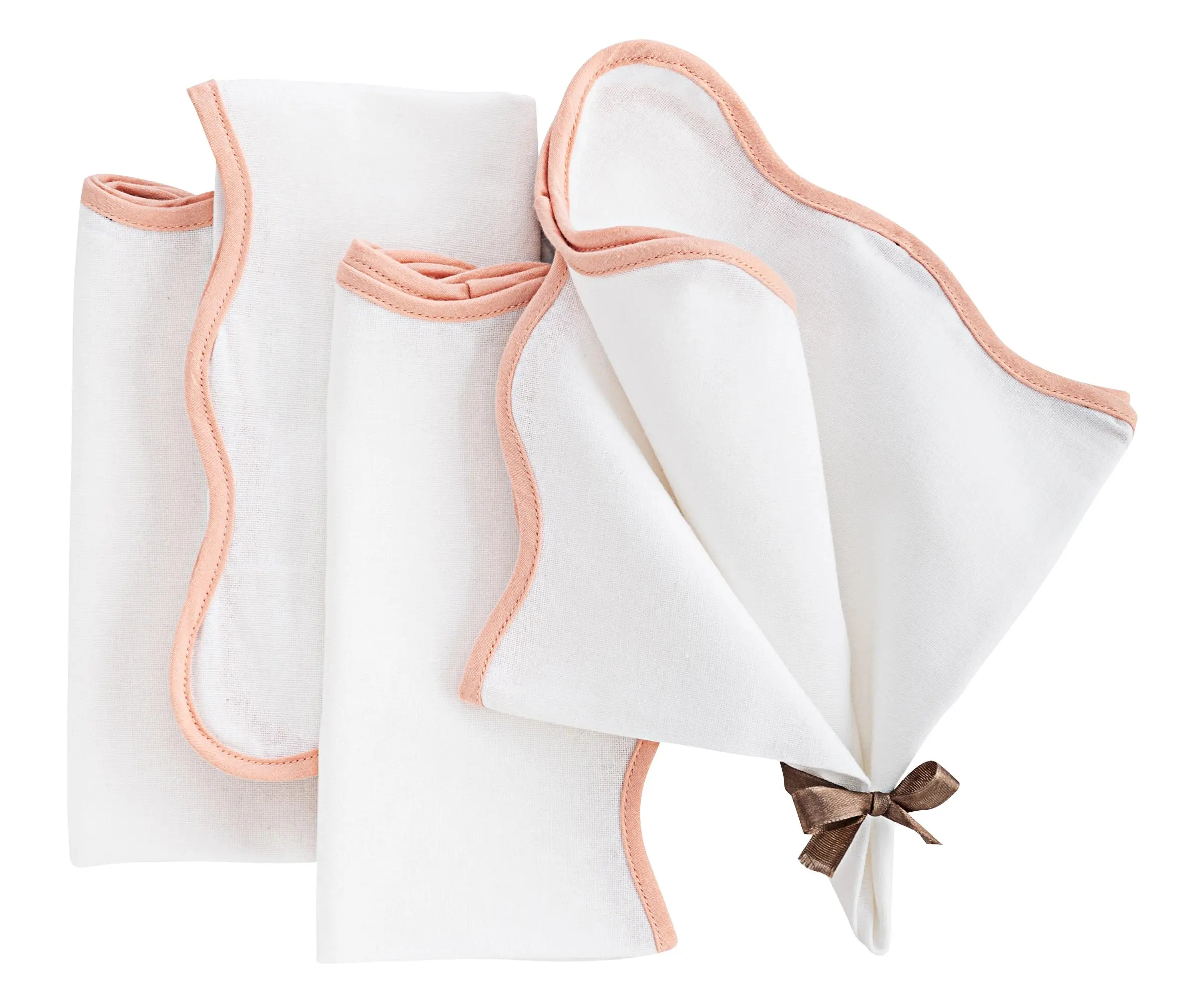 Pink Scalloped Napkin