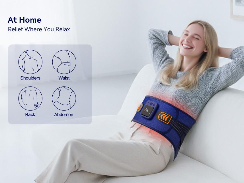 CONLWIN 68" Cordless Heating Pad  with 5 Heat & 6 Vibration, Lower Back Massager with 4D Butterfly Support, Portable Heating Pad Gift for Women Men Mom Dad, FSA Eligible HSA