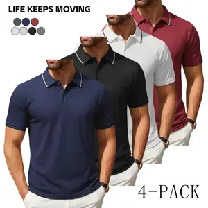 Summer men’s breathable quick-dry polo shirt — short-sleeve business-casual polo for summer, available in solid colors and multiple options; suitable as a work polo, casual sports wear, and men’s tops; luxurious business shirts with an elegant design, lig