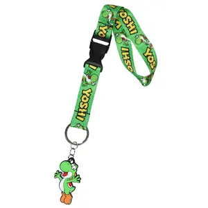Super Mario Bros Yoshi Character Scene Wrist Lanyard For Keys Keychain Wallet and OSFM For Men and Women