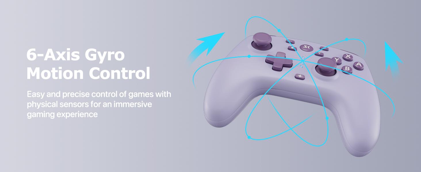 Wireless Switch Controller with 2.4G Adapter for Switch Switch2/Lite/OLED PC Android iOS, Hall Effect Joysticks Triggers, Dual Vibration, 2 Back Custom Macros, Turbo Function, No Stick Drift, AG46 Purple gamer gifts Wireless Switch Controller with 2.4G Adapter for Switch Switch2/Lite/OLED PC Android iOS, Hall Effect Joysticks Triggers, Dual Vibration, 2 Back Custom Macros, Turbo Function, No Stick Drift, AG46 Purple gamer gifts