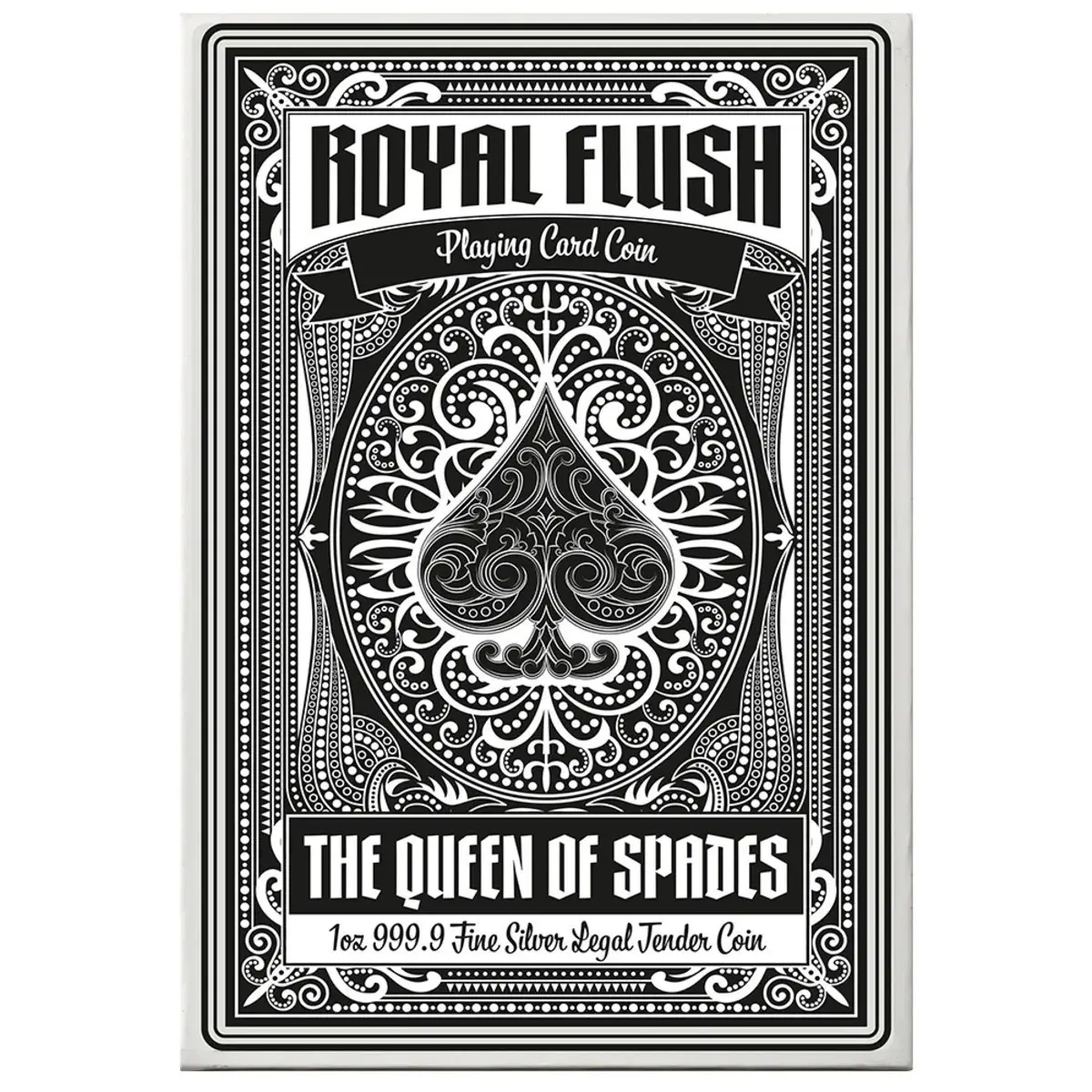 2026 PAMP Royal Flush Queen of Spades Shaped 1 oz Silver Coin