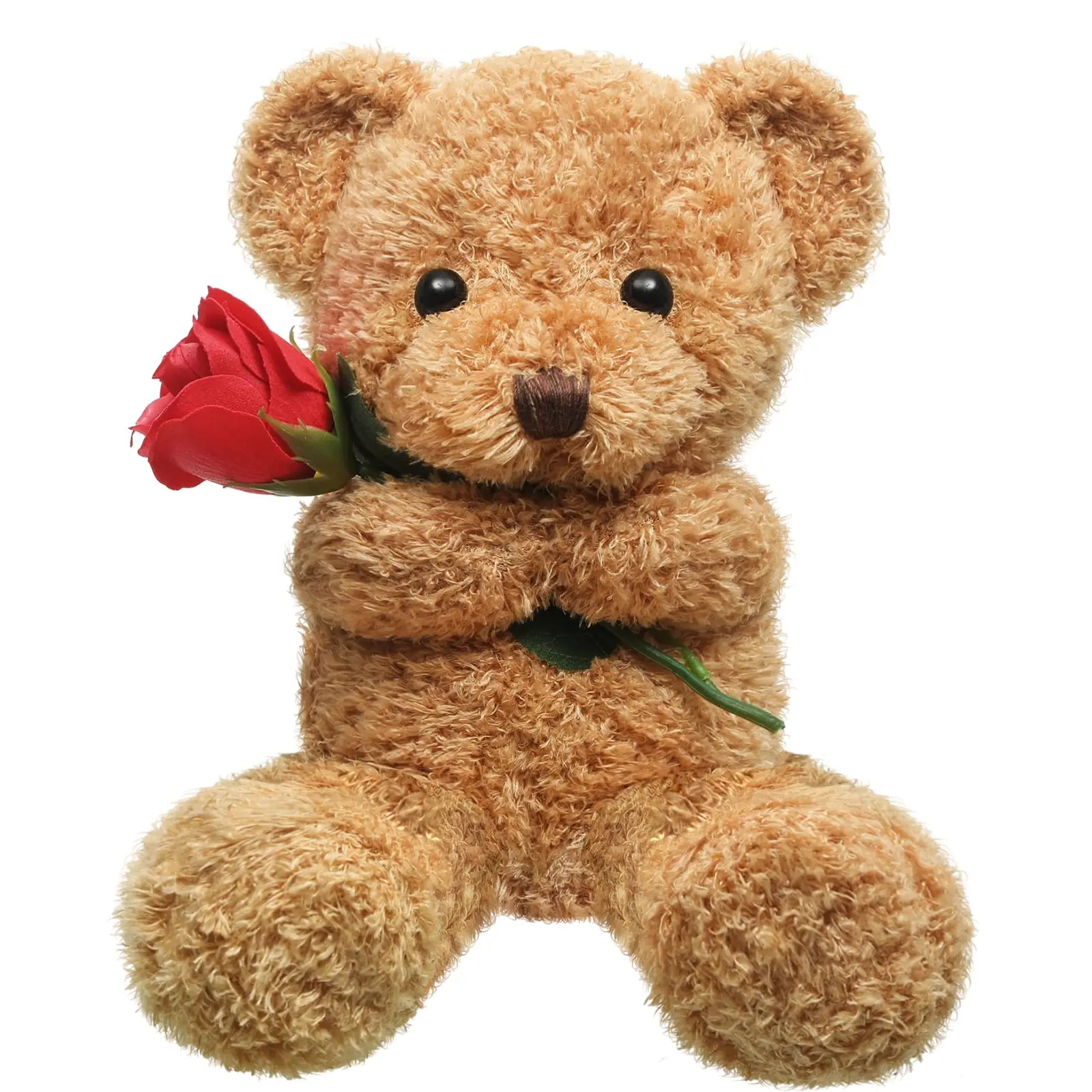 Teddy Bear with Rose Plush Stuffed Animal Bear for Boys and Girls Birthday Wedding Anniversary Romantic Gift National Girlfriend's Day Gift Christams Gift