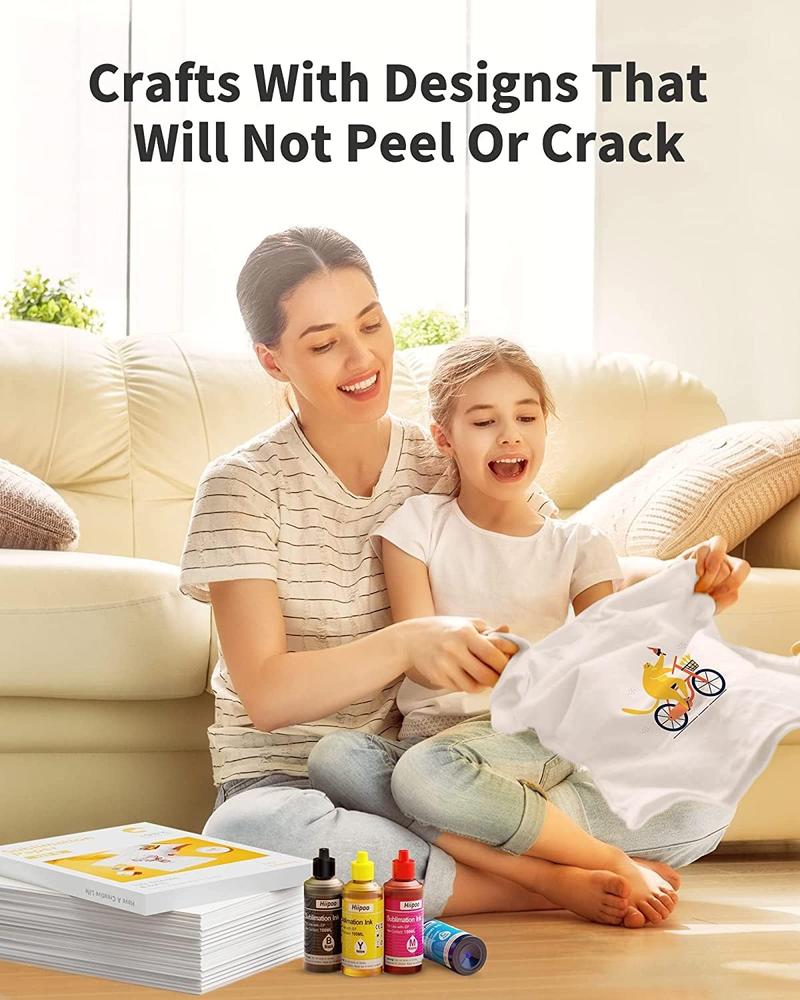 Sublimation Paper 8.5x11 Inch, Work with Sublimation Ink and E Sawgrass Inkjet Printers for Mugs T-Shirts Light Fabric and Other Sublimation Blanks (110 Sheets, 120G) (A-8.5x11)