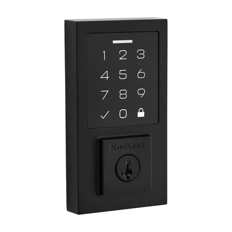 Kwikset 5057273 270 Smart Code Touchscreen Electronic Deadbolt - Contemporary Designer Metal Body Door Lock, 1 in. Adjustable Latch Backset, Lock Latches & Bolts, Grade 2 Security for Secure Doors, Keyless Entry Smart Home Gadget