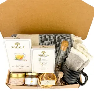 Cozy Gift Basket with Blanket - Comfort Gift Basket