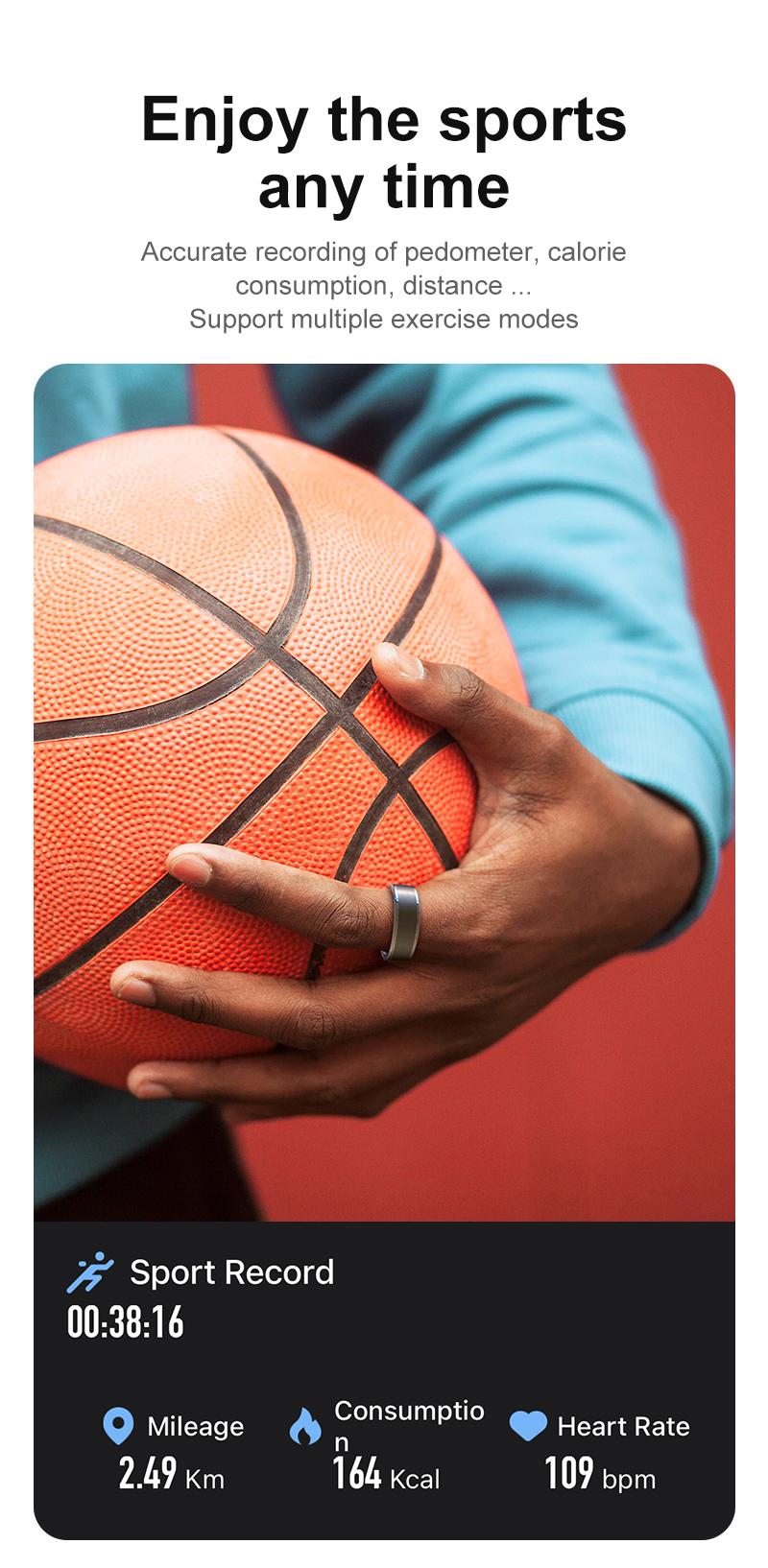 2026 New Smart Health Ring, 5ATM Waterproof Featuring Stress and Sleep Monitoring Functions, Compatible with iOS and Android, Waterproof Fitness Tracker for Women & Men, No Subscription Fee.