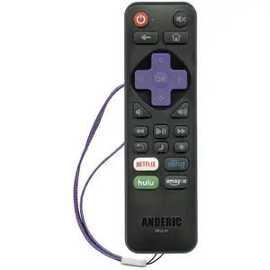 Anderic RRLC18 Replacement TV Remote Control for Sharp, Hisense, Proscan Roku-Enabled TV's | No programming | No Voice Function