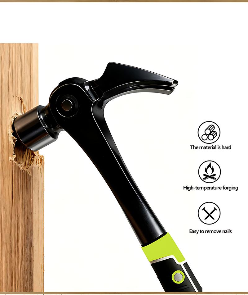2-in-1 Magic Claw Hammer Magnetic Head & Indexing Rip Claw 16oz Forged Steel for Framing Demolition Woodworking Hard Material High Temperature Forging Easy Nail Removal framing  hammer cabo  contra  impacto