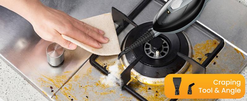 10-in-1 Steam Mop, 1550W Detachable Handheld Steam Cleaner for Floor Cleaning, 16FT Cord, 2 Washable Pads, Multi-Purpose Floor Steamer for Hardwood, Carpet, Tile, Grout, Windows