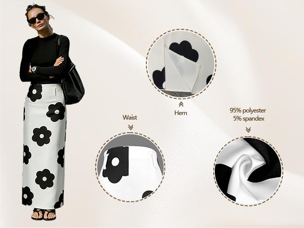 UOOZEE Women's 2026 New Autumn Spring Old Money H-Shaped Basic Womenswear Maxi Skirt, Minimalist Solid Loose Fit Zipper Elegant Daily Outings Date Night Outfit, Commuting Bottoms with Pockets