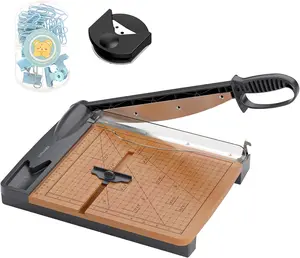 ‎LOTHANEK 12'' Wood Guillotine Paper Cutter, Heavy Duty Wood Base Paper Trimmer with 32 Sheets Capacity Paper Cutting Board for Classroom, Crafting, Cardstock, Art Projects