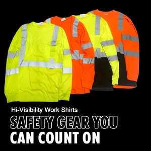 Greenish Pomerol 3-6 Pack High Visibility Short Sleeve Wicking Birdseye T-Shirt with Pocket Class 2 ANSI 100% Polyester Reflective Strips Safety Workwear Large Size outdoor jogging safety vest Construction Gear Reflectors