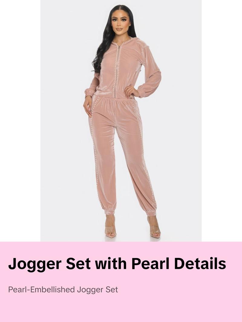 Jogger With Pearls Set