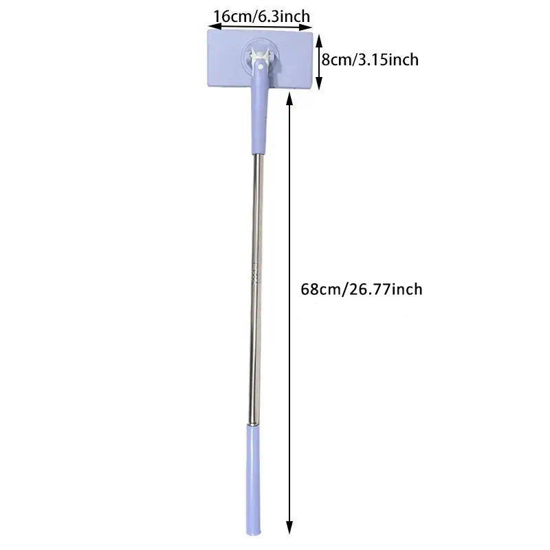 Portable Self-Squeeze Mop Set, Flat Mops, Reusable Cleaning Tool for Hard Floors, Compact Bathroom & Home Maintenance Accessory