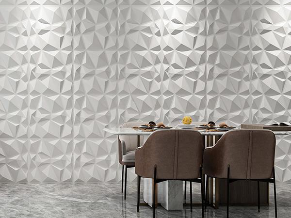 Art3d Modern 3D Wall Panels 12-Pack 19.7" x 19.7" Lightweight PVC Decorative Geometric Textures for Living Room Bedroom Kitchen Easy Installation