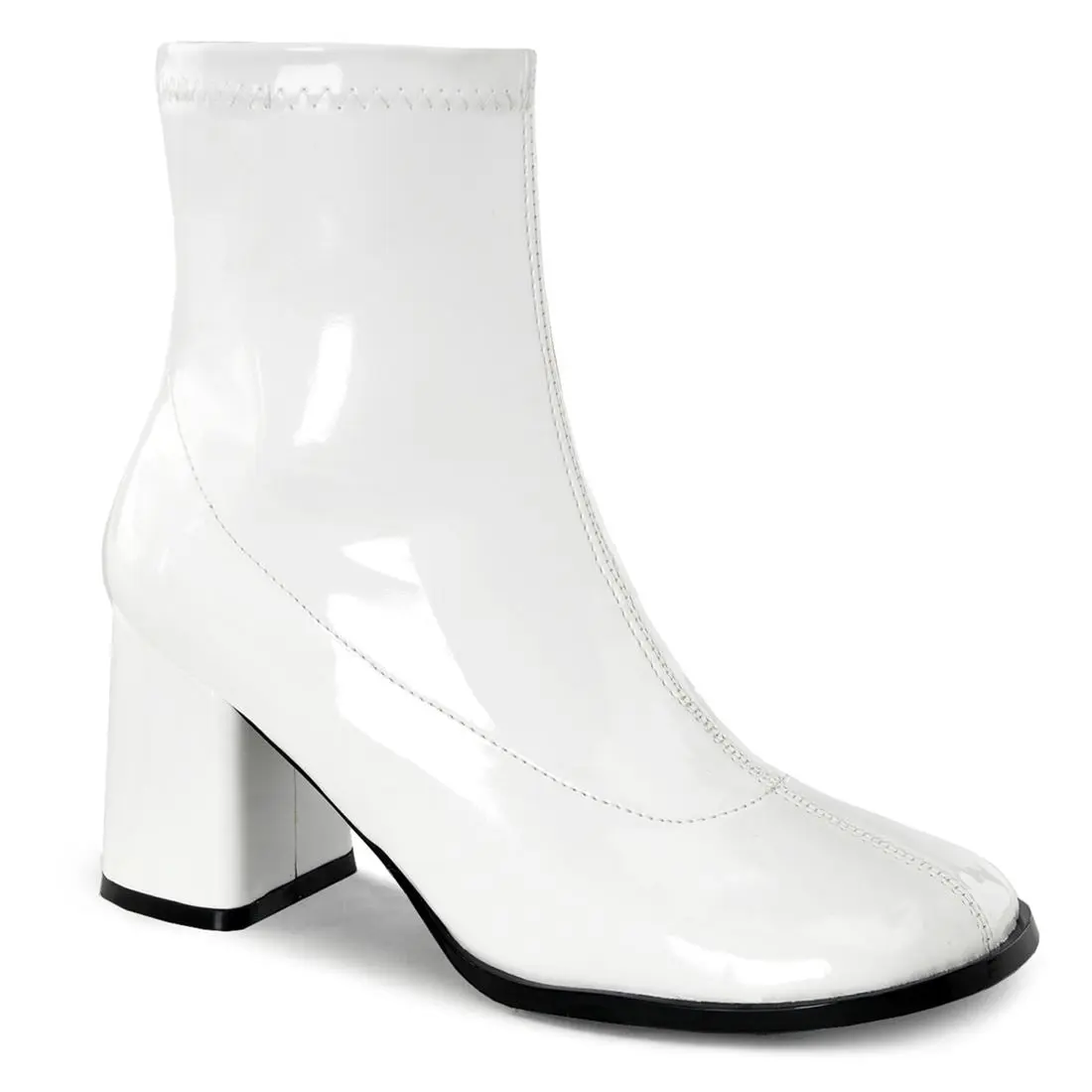 Women's Retro Block Heel Boot, Style-150, Costume Footwear