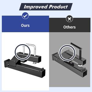 GARVEE Clamp On Trailer Hitch, 2" Ball Mount Adapter, Hitch Receiver Compatible with Deere Bobcat Tractor Bucket, 1PC Bucket Hitch, Black GARVEE Clamp On Trailer Hitch, 2" Ball Mount Adapter, Hitch Receiver Compatible with Deere Bobcat Tractor Bucket, 1PC Bucket Hitch, Black