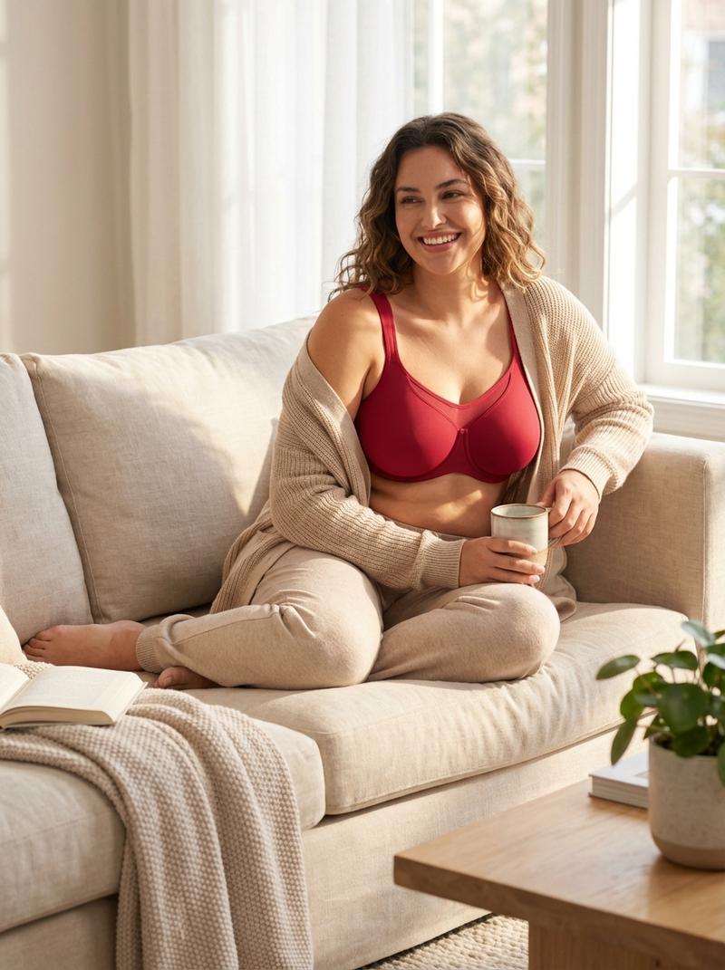 HSIA Cardi Comfort Plus Size Unlined Non-Padded Underwire Smoothing Wide Strap Full Coverage Minimizer T-shirt Bra