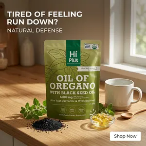 HiPlusOregano & Black Seed Oil 6000mg Promotes Immune Function 300 Softgels Non-GMO Plant-Based HiPlusOregano & Black Seed Oil 6000mg Promotes Immune Function 300 Softgels Non-GMO Plant-Based