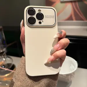 Luxury Glass Film Large Window Lens, Ultra-Thin Magnetic Liquid Silicone Case, Compatible with Apple iPhone 17 Pro Max 16 15 Pro Max