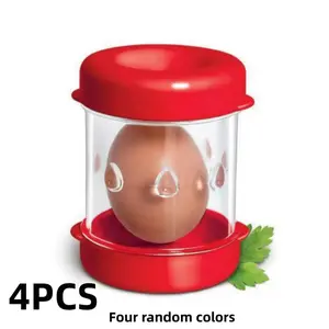 2026 Hot Selling Hard Boiled Egg Peeler Kitchen Egg Peeler Four Random Colors 4PCS Easy Peel Design