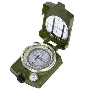 AOFAR AF-4580 Lensatic Sighting Compass Waterproof Shakeproof with Map Measurer Distance Calculator Pouch for Camping Hiking