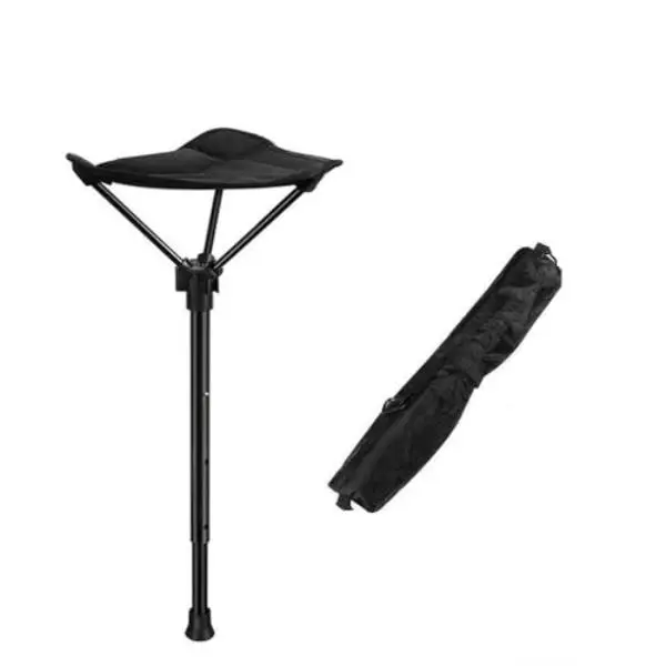 Asonic NT87650 1-Leg Adjustable Height Telescopic Stool - Compact Fold-Up Hiking Gear with Telescopic Legs for Outdoor Trips, Camping