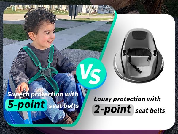 Hikiddo Upgraded 12V/6V Bumper Car for Kids, Ride on Toys Bumper Car for Toddlers with Remote & Music