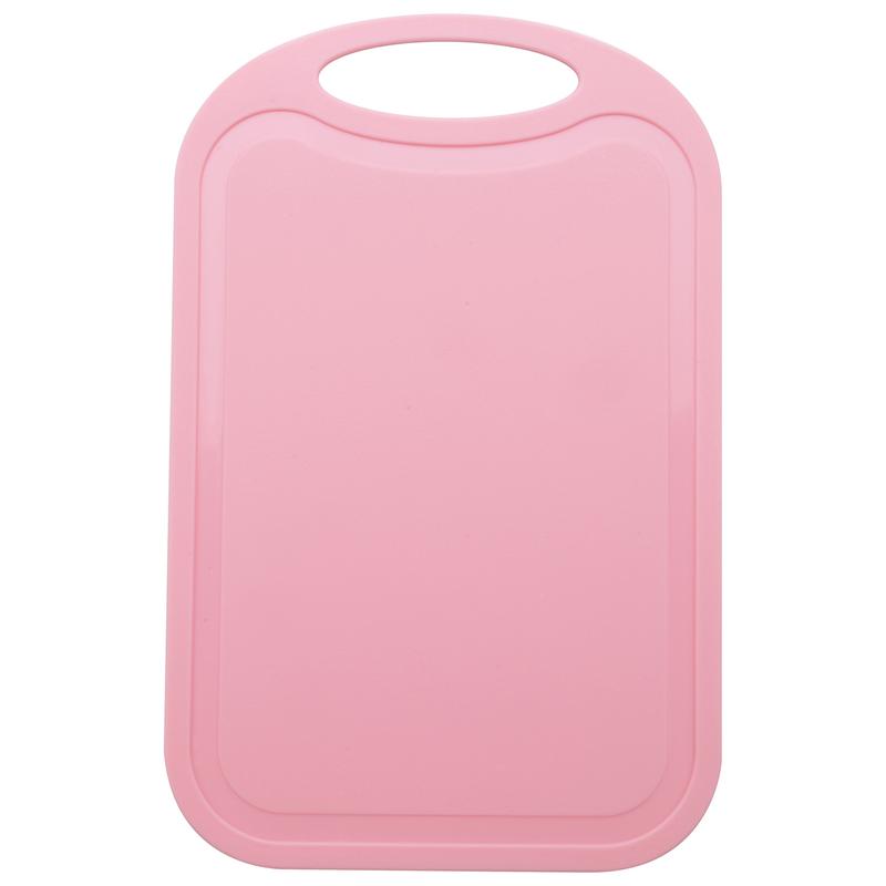 Plastic Chopping Block Meat Vegetable Cutting Board Non-Slip Anti Overflow With Hang Hole Chopping Board Pink
