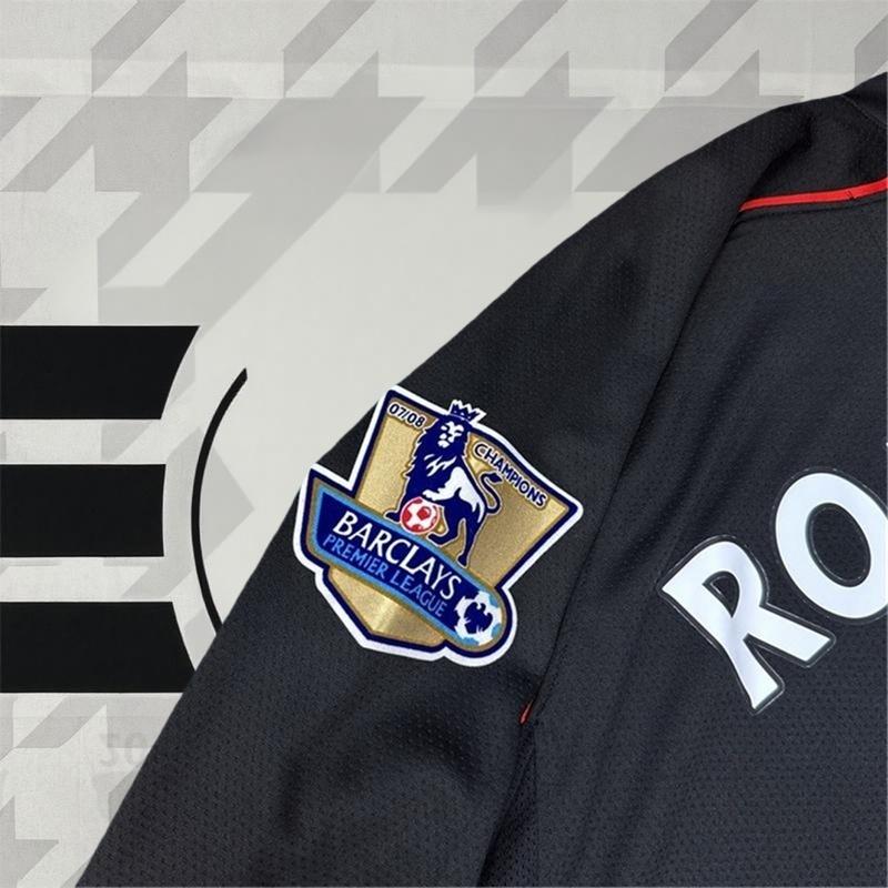 0708 Vintage Long Sleeve Soccer Jersey AwayCR 7 Champions League Edition