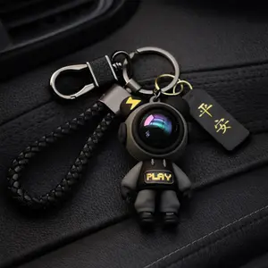 Cute Astronaut Keychain – Cartoon Space Key Fob for Car Keys, Stylish Car Interior Accessory & Bag Charm, Cute Gift for Men & Women