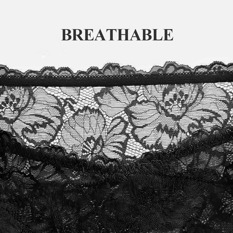 Morelect Cotton High Waist Panties for Women,5/7/10 Pcs Breathable Lace Trim Briefs,Soft Comfy Daily Wear,Elegant All Seasons Women's Underwear.