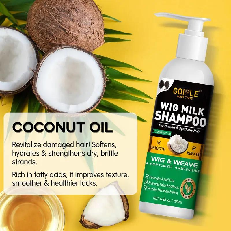 Wig Shampoo for Synthetic Wigs & Wig Milk Spray for Synthetic Hair, Detangle and Anti-Frizz, Cleansing-Inspired Care for Daily Use Conditioner Haircare Cleansing Cleanser Wig Shampoo for Synthetic Wigs & Wig Milk Spray for Synthetic Hair, Detangle and Anti-Frizz, Cleansing-Inspired Care for Daily Use Conditioner Haircare Cleansing Cleanser