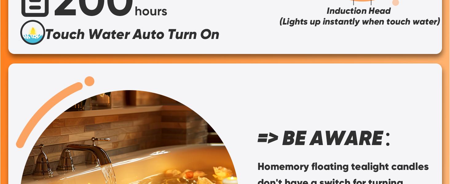 24 Pack 3" Flameless LED Floating Candles 200 Hour White Battery Operate Waterproof Teas for Cylinder Vases Centerpieces at Wedding Decor Party Pool Flameless Candle Light