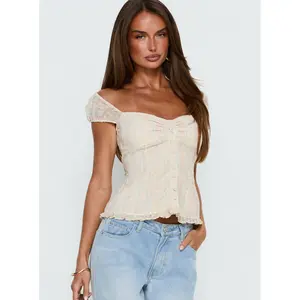 Trinitee Cap Sleeve Blouse Top Floral