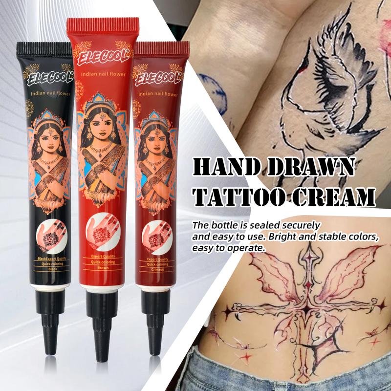 (Pack of 6) 25g-100% Fresh Natural Henna Cones | Original Henna Blend | Plant Based Temporary Tattoos |Two Colour Choose | Makeup Cosmetic