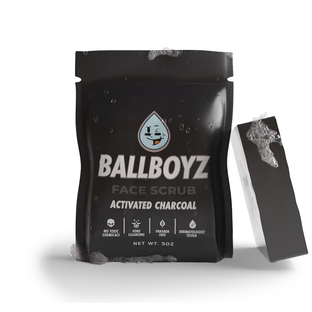 Ballboyz Honey & Clay Face Scrub with Oats for Teen Athletes - Gentle Daily Antibacterial Sensitive Exfoliant, Deep Cleans Sweat, Detoxes Skin, Unclogs Pores, Supports Repair for Cruelty-Free Acne-Prone Skin, Beauty Products, Skin Repair