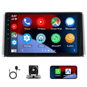 10.1"Android 13 Radio for 【Toyota RAV4 2019-2022】 IPS HD Touchscreen Car Stereo with Wireless CarPlay Android Auto GPS Navi Bluetooth SWC FM Camera DSP