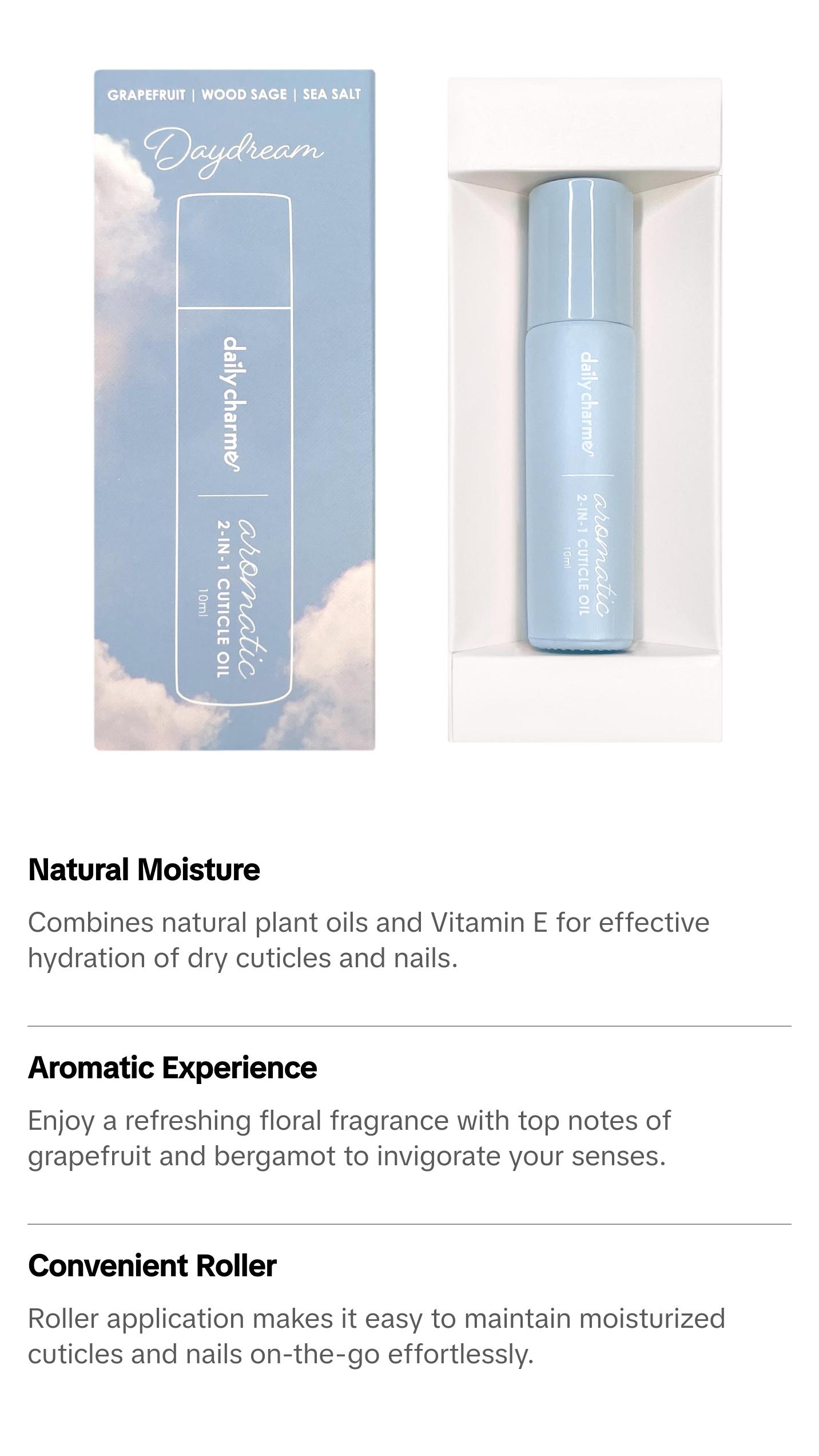 Daily Charme Aromatic 2-in-1 Cuticle Oil Roller / Daydream Daily Charme Aromatic 2-in-1 Cuticle Oil Roller / Daydream